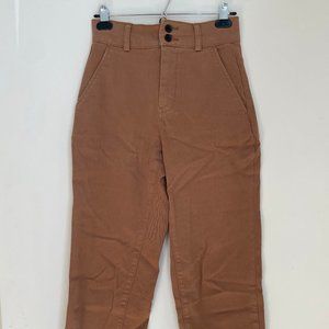 Everlane The Organic Straight-Leg Pant - size 0 - Toasted Coconut